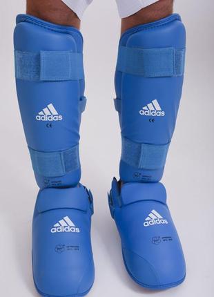 Защита голени и стопы wkf | синий | adidas 661.351 фото