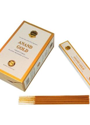 Anand gold 15 грам , ароматические палочки, натуральные палочки, благовония, ароматические палочки