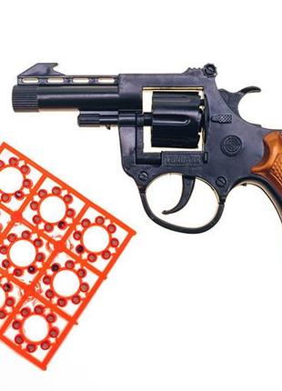 Игрушечный револьвер "кольт"  golden gun 110/120gg с пистонами3 фото