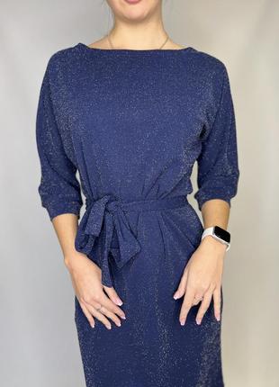 Жіноча синя сукня7 фото
