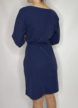 Женское синее платье4 фото