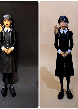 Колекционная фигурка венсдей уэнсдей wednesday кукла handmade