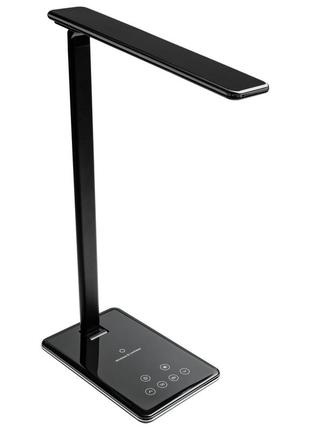 Настільна лампа lightrich wd102 з бездротовою зарядкою, black