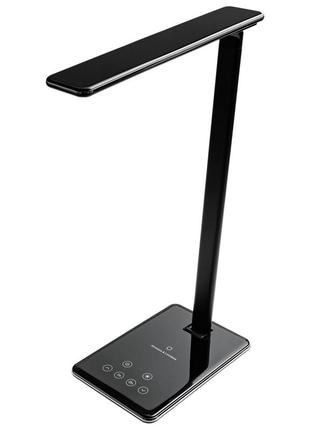 Настільна лампа lightrich wd102 з бездротовою зарядкою, black1 фото