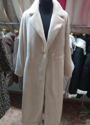 Пальто з альпаки, еко пальто, штучне пальто.3 фото