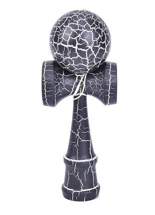 Іграшка kendama (кендама) beryou ootdty (чорно-білий) дерев'яна 18 см