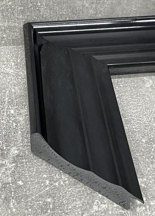 Зеркало с черной рамой универсальное 172х52 в широкой раме, большое зеркало в прихожую...