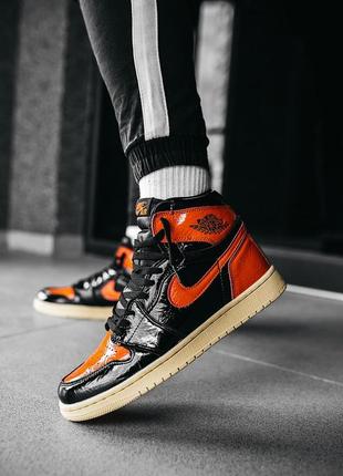 Кросівки ️nike jordan  1 retro high og patent ботинки
