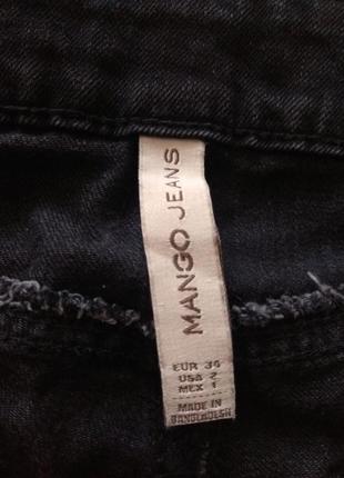 Mango зауженые чёрные джинсы3 фото