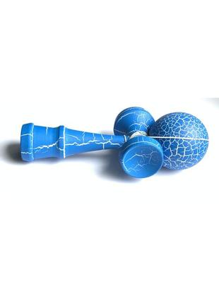 Іграшка kendama (кендама) beryou ootdty (королівський блакитний з білим) дерев'яна 18 см