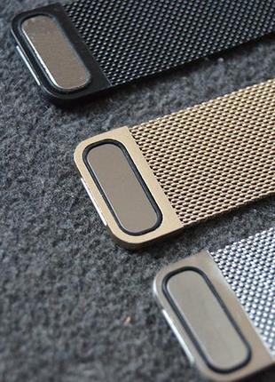 Ремешок миланская петля для apple watch 42 mm 44mm gold milanese loop ремешок на эпл вотч на магните золотой10 фото