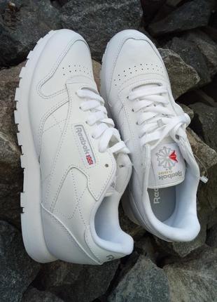 Buty reebok classic leather white junior online