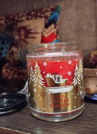 Свічка свеча bbw tis the season bath and body works1 фото