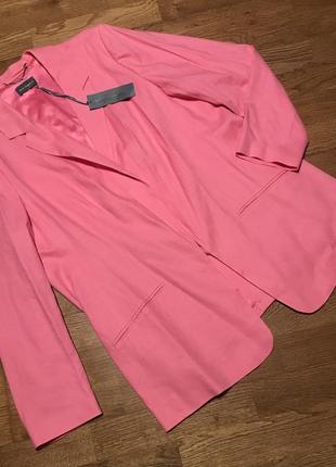 Розовый натуральный пиджак на запах ruth langsford, p. 16-18-208 фото