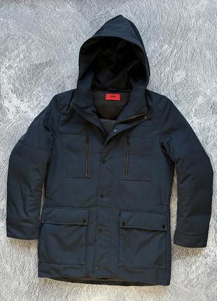 Дуже крута, оригінальна, зимова куртка hugo boss briston1 down jacket blue