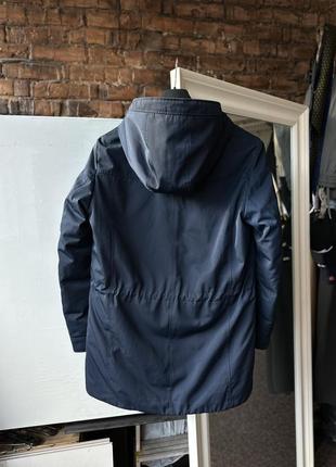 Очень крутая, оригинальная, зимняя куртка hugo boss briston1 down jacket blue5 фото
