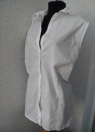 Белая классическая блуза