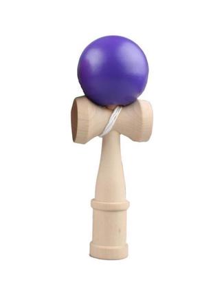 Іграшка kendama (кендама) beryou ztoyl дерев'яна (фіолетова кулька) 18 см