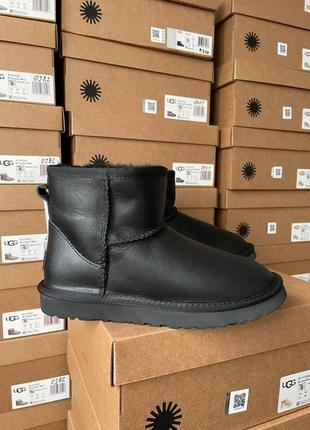 Угги угги угги мужские ugg classic mini black full leather