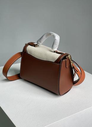 Брендовая женская сумка coach hero shoulder bag in signature canvas9 фото