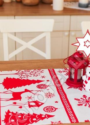 Новогодняя скатерть-дорожка-раннер. очень красивое украшение вашего стола