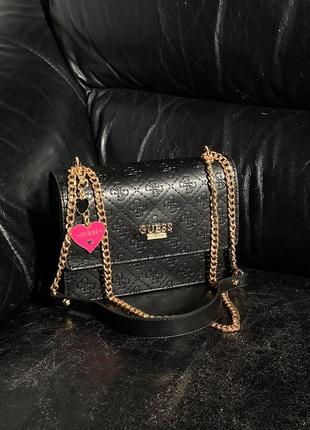 Брендова жіноча сумка міні guess mini bag black