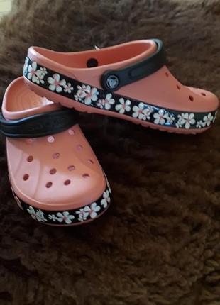 Кроксы женские bayaband graphic ii clog melon/floral коралловые с цветами3 фото