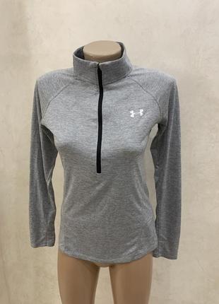 Спортивная женская кофта реглан under armour серая на замок1 фото