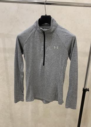 Спортивная женская кофта реглан under armour серая на замок4 фото