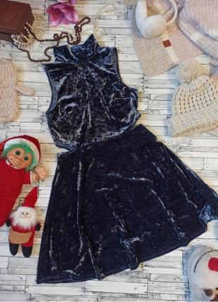 Велюрова оксамитова сукня новорічна блискуча topshop