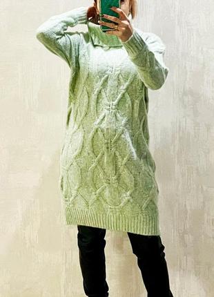 Длинный вязаный свитер-платье pimkie2 фото