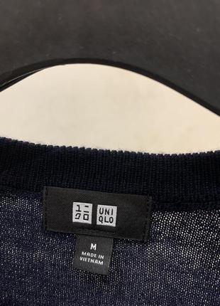 Свитер шерстяной uniqlo джемпер синий базовый свитшот5 фото