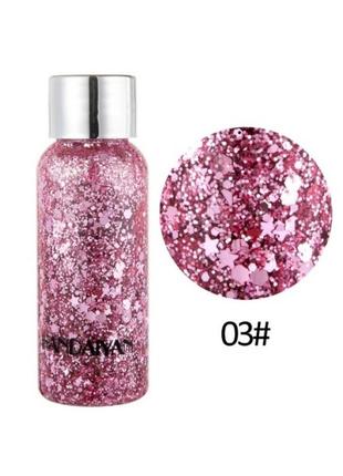 Рідкий глітер для обличчя та тіла handaiyan glitter body gel,  30 г3 фото