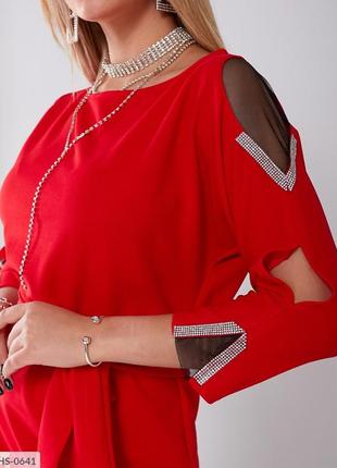 Плаття жіноче червоне коротке платье женское красное короткое осенние весенние летние зимние осіннє весняне зимове літнє3 фото