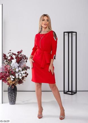 Плаття жіноче червоне коротке платье женское красное короткое осенние весенние летние зимние осіннє весняне зимове літнє