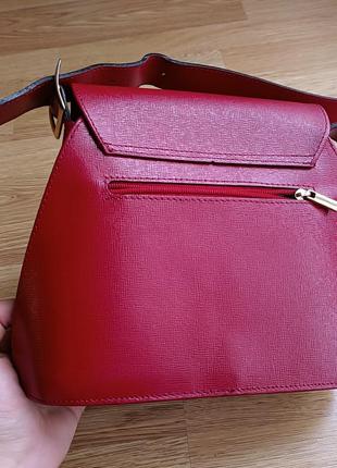 Вінтажна сумка, сумочка lancaster paris red shoulderbag vintage2 фото