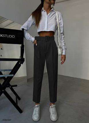 Элегантные классические брюки, пояс в комплекте.3 фото