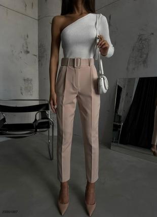 Элегантные классические брюки, пояс в комплекте.4 фото