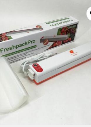 Вакууматор freshpack pro вакуумний пакувальник їжі, побутової. колір помаранчевий2 фото