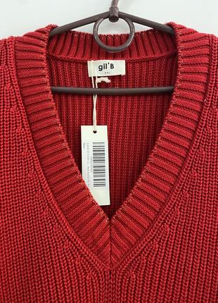 Красный свитер большого размера4 фото