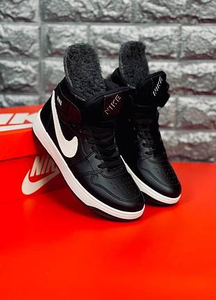Кроссовки nike мужские, зимние черные кроссовки найк на меху