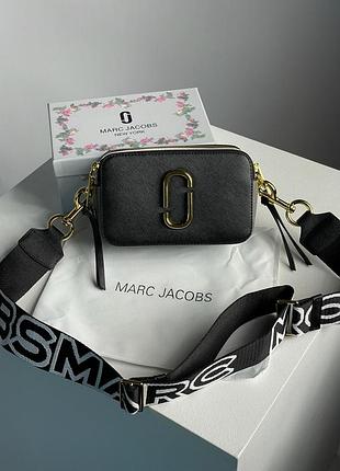 Сумка кожаная marc jacobs the snapshot black/multi