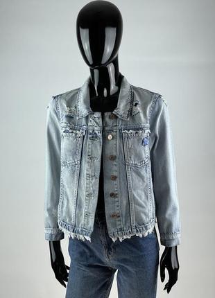 Фирменная джинсовая куртка джинсовка zara h&m