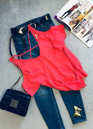 Красивейшая блуза с падаюшими рукавами george