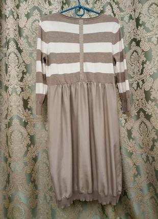 Комбинированное платье с шёлковой юбкой люкс бренд mint velvet5 фото