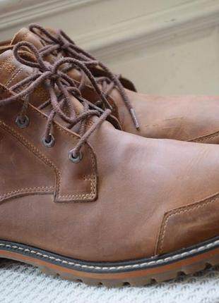 Шкіряні водонепроникні черевики напівчоботи timberland waterproof р. 47,5 31 см