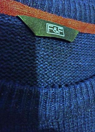 Комфортный свитер в оригинальный зимний принт бренда из крупнобритании f&amp;f3 фото