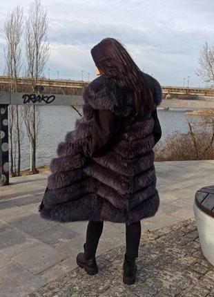 Натуральна жилетка з песця 85см