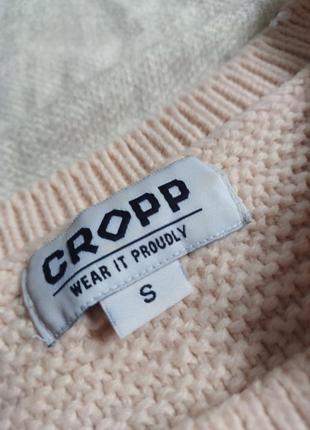 Свитшот свитер вязаный с надписью теплый cropp s5 фото