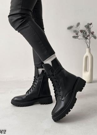 Женские зимние ботинки на шнурках9 фото